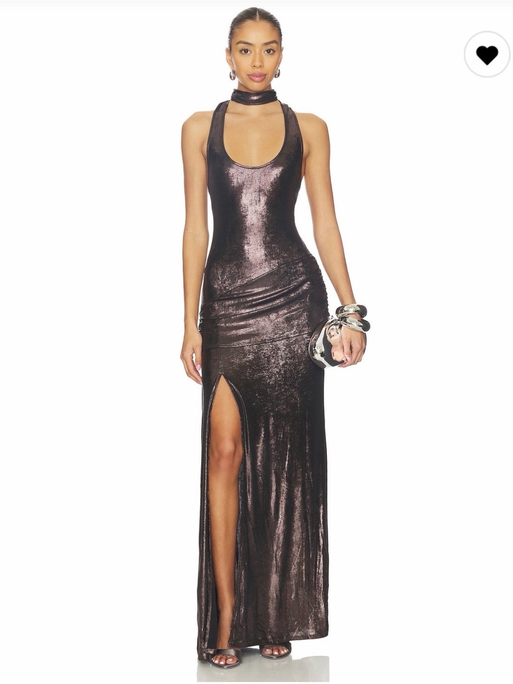 Indira Maxi Dress in Gunmetal